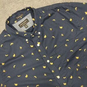 Banana‎ Republic Organic Cotton Standard Fit Short Sleeve Button Up Shirt XL